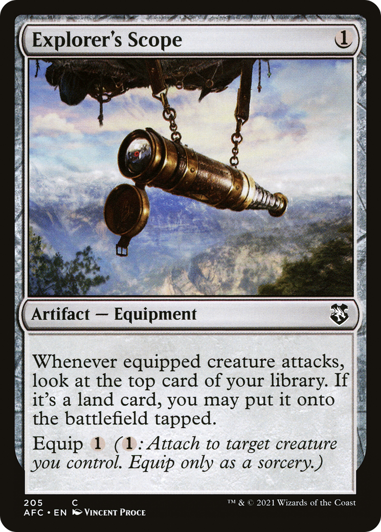 Explorer's Scope (AFC-205) - Forgotten Realms Commander - Premium MTG Single from Wizards of the Coast - Just $0.08! Shop now at Game Crave Tournament Store