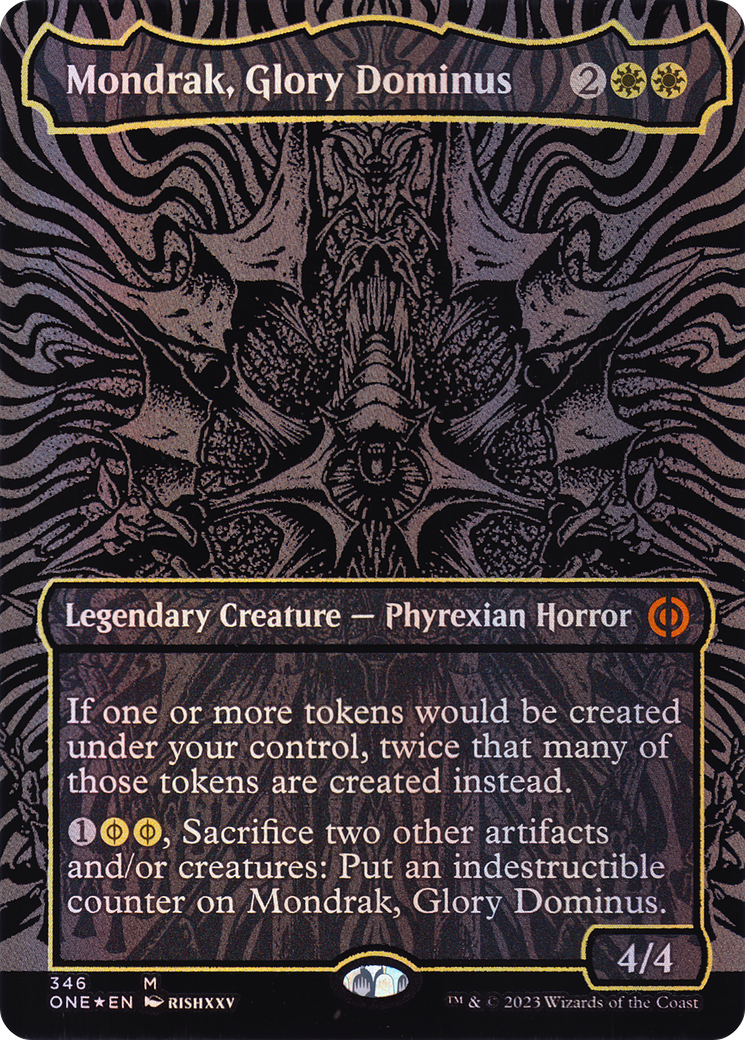 Mondrak, Glory Dominus (ONE-346) - Phyrexia: All Will Be One (Borderless) Foil - Premium MTG Single from Wizards of the Coast - Just $74.06! Shop now at Game Crave Tournament Store