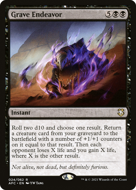 Grave Endeavor (AFC-024) - Forgotten Realms Commander - Premium MTG Single from Wizards of the Coast - Just $1.04! Shop now at Game Crave Tournament Store