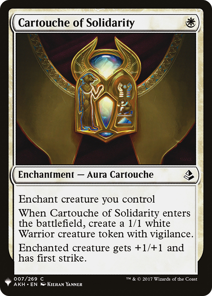 Cartouche of Solidarity (MB1-045) - Mystery Booster - Premium MTG Single from Wizards of the Coast - Just $0.08! Shop now at Game Crave Tournament Store