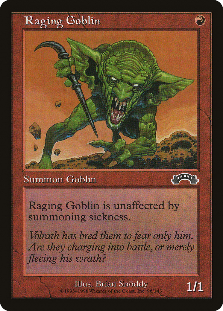 Raging Goblin (EXO-096) - Exodus - Premium MTG Single from Wizards of the Coast - Just $0.25! Shop now at Game Crave Tournament Store