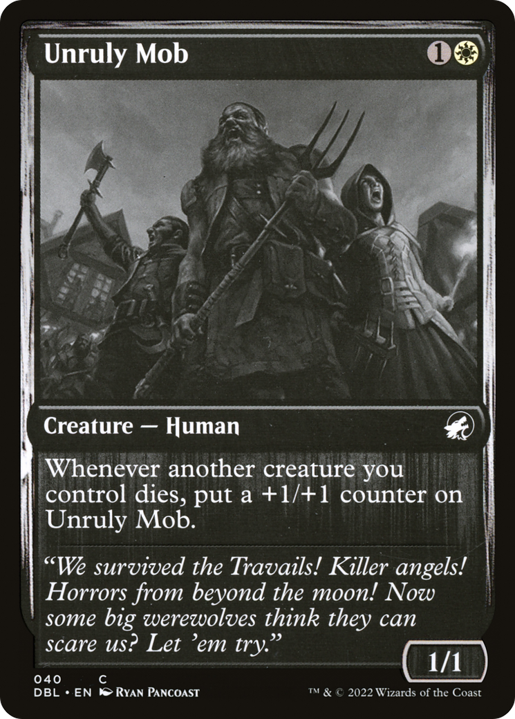 Unruly Mob (DBL-040) - Innistrad: Double Feature - Premium MTG Single from Wizards of the Coast - Just $0.08! Shop now at Game Crave Tournament Store