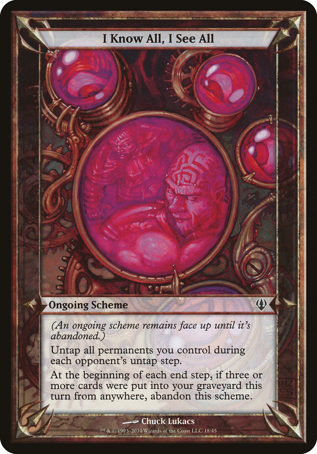 I Know All, I See All (OARC-18★) - Archenemy Schemes - Premium MTG Single from Wizards of the Coast - Just $4.06! Shop now at Game Crave Tournament Store