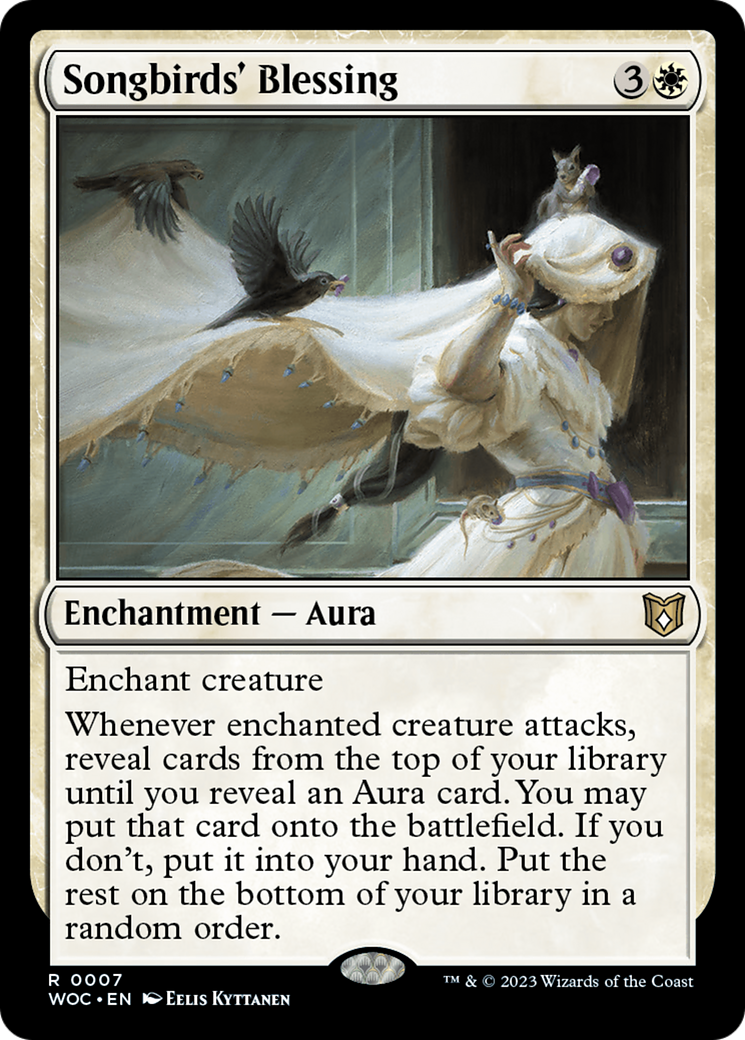 Songbirds' Blessing (WOC-007) - Wilds of Eldraine Commander - Premium MTG Single from Wizards of the Coast - Just $1.10! Shop now at Game Crave Tournament Store