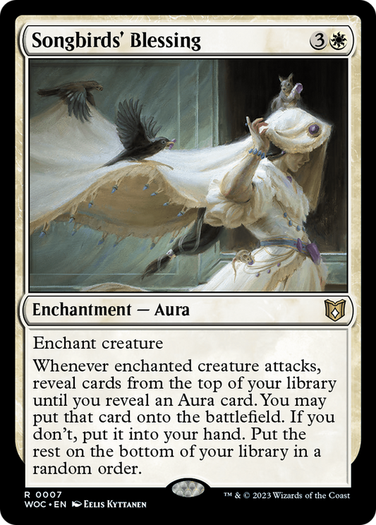 Songbirds' Blessing (WOC-007) - Wilds of Eldraine Commander - Premium MTG Single from Wizards of the Coast - Just $1.10! Shop now at Game Crave Tournament Store