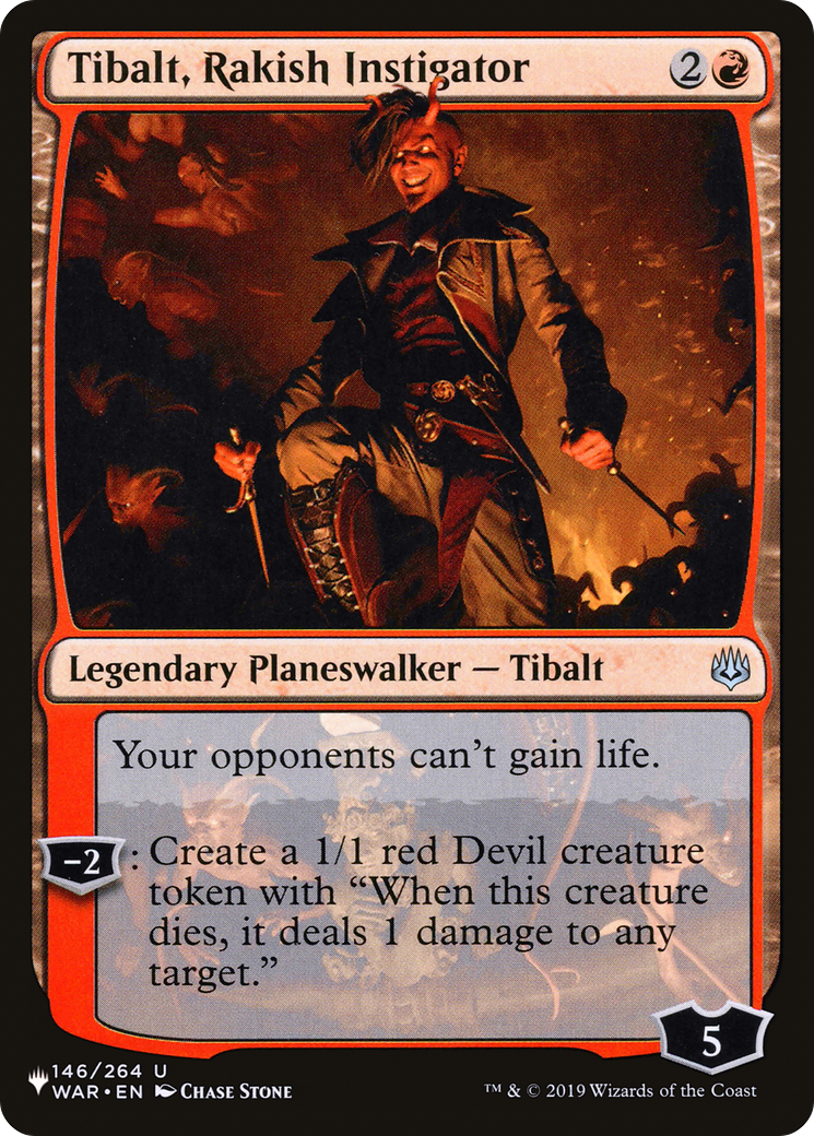Tibalt, Rakish Instigator (PLIST-324) - The List - Premium MTG Single from Wizards of the Coast - Just $0.25! Shop now at Game Crave Tournament Store