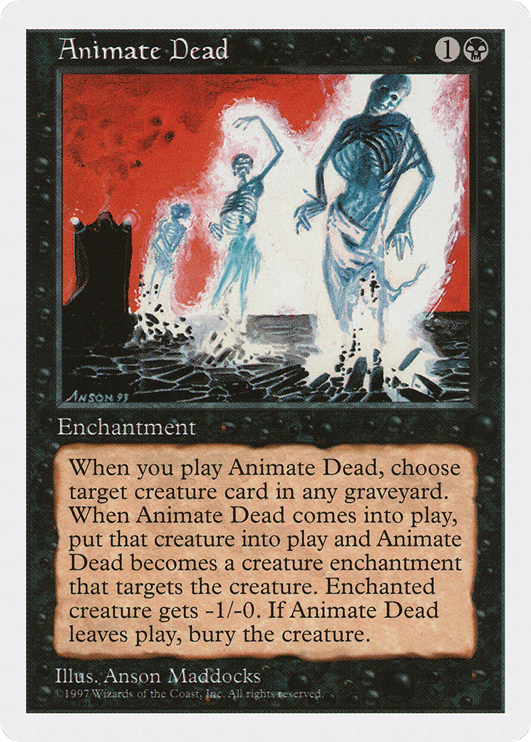 Animate Dead (5ED-140) - Fifth Edition - Premium MTG Single from Wizards of the Coast - Just $1.37! Shop now at Game Crave Tournament Store