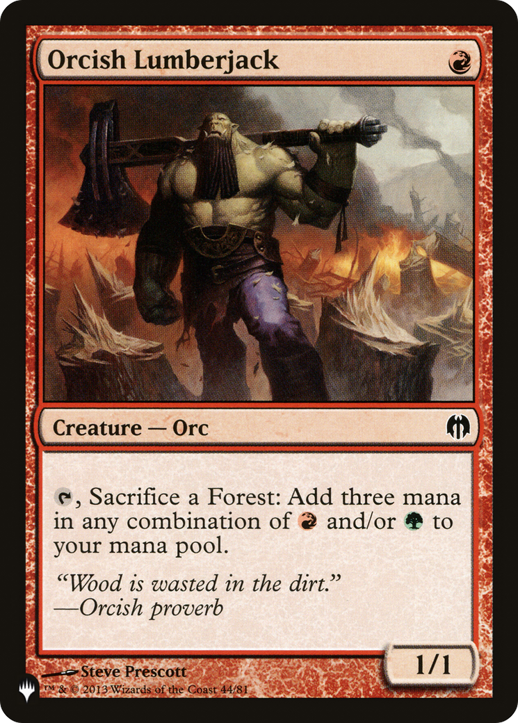 Orcish Lumberjack (PLIST-480) - The List - Premium MTG Single from Wizards of the Coast - Just $0.53! Shop now at Game Crave Tournament Store