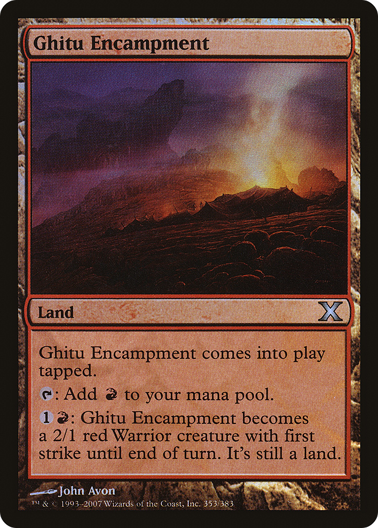 Ghitu Encampment (10E-353★) - Tenth Edition Foil - Premium MTG Single from Wizards of the Coast - Just $0.21! Shop now at Game Crave Tournament Store