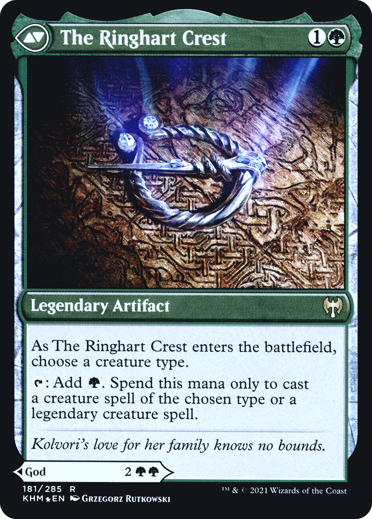 Kolvori, God of Kinship // The Ringhart Crest (PKHM-181S) - Kaldheim Promos Foil - Premium MTG Single from Wizards of the Coast - Just $0.43! Shop now at Game Crave Tournament Store