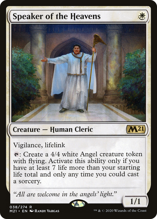 Speaker of the Heavens (M21-038) - Core Set 2021 - Premium MTG Single from Wizards of the Coast - Just $0.17! Shop now at Game Crave Tournament Store