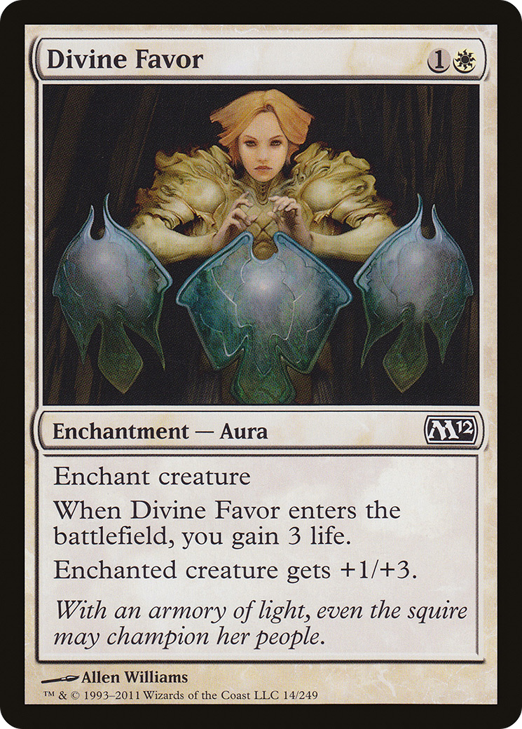 Divine Favor (M12-014) - Magic 2012 Foil - Premium MTG Single from Wizards of the Coast - Just $0.08! Shop now at Game Crave Tournament Store
