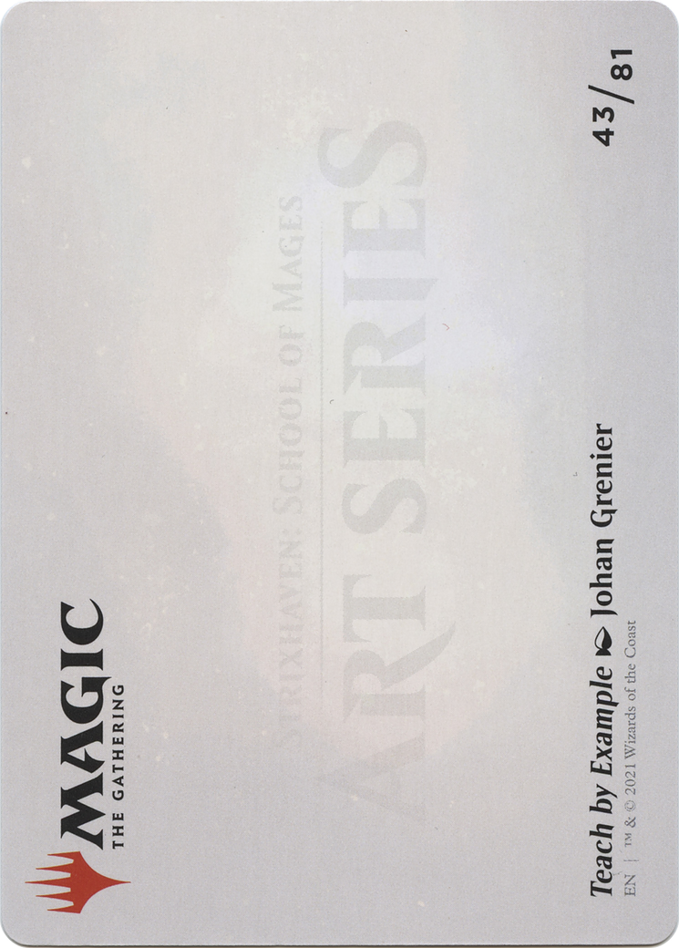 Teach by Example // Teach by Example (ASTX-043) - Strixhaven Art Series (Borderless) Foil - Premium MTG Single from Wizards of the Coast - Just $0! Shop now at Game Crave Tournament Store