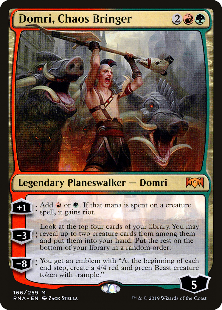 Domri, Chaos Bringer (RNA-166) - Ravnica Allegiance - Premium MTG Single from Wizards of the Coast - Just $0.12! Shop now at Game Crave Tournament Store