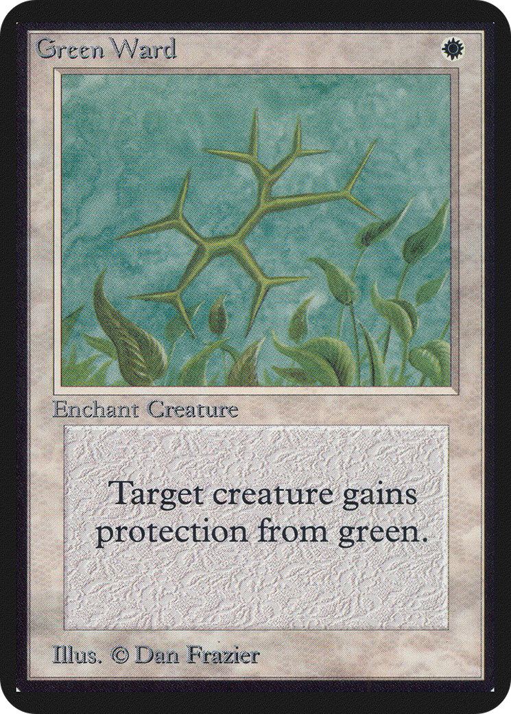 Green Ward (LEA-020) - Limited Edition Alpha - Premium MTG Single from Wizards of the Coast - Just $6.34! Shop now at Game Crave Tournament Store