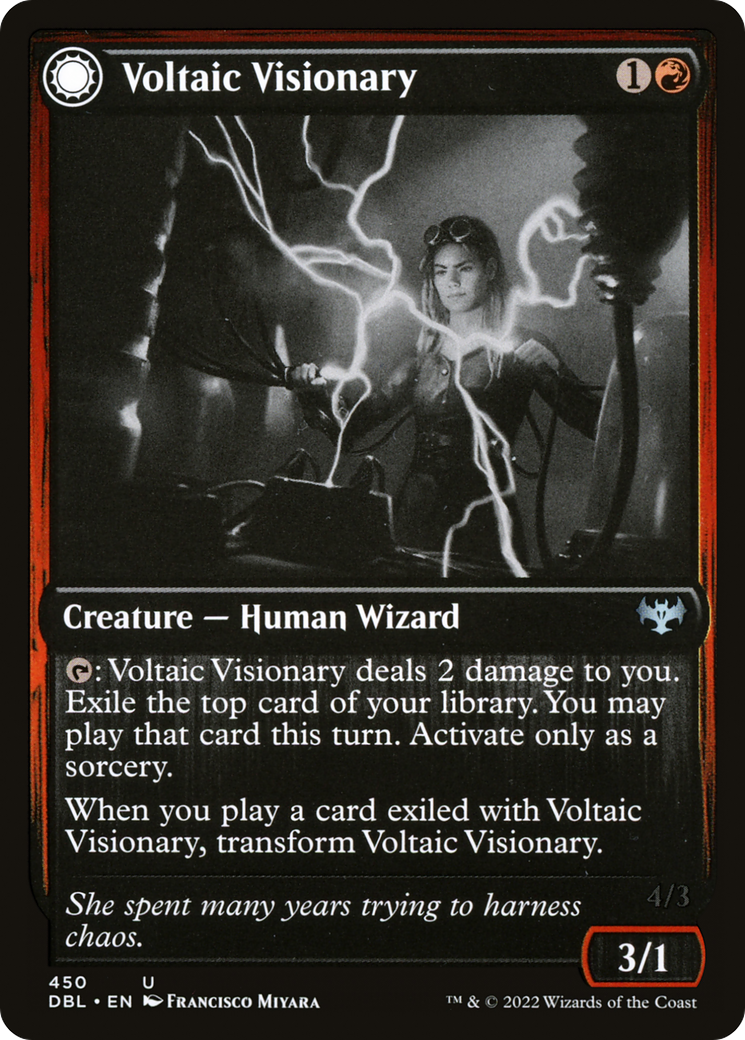 Voltaic Visionary // Volt-Charged Berserker (DBL-450) - Innistrad: Double Feature: (Double Faced Transform) - Premium MTG Single from Wizards of the Coast - Just $0.08! Shop now at Game Crave Tournament Store