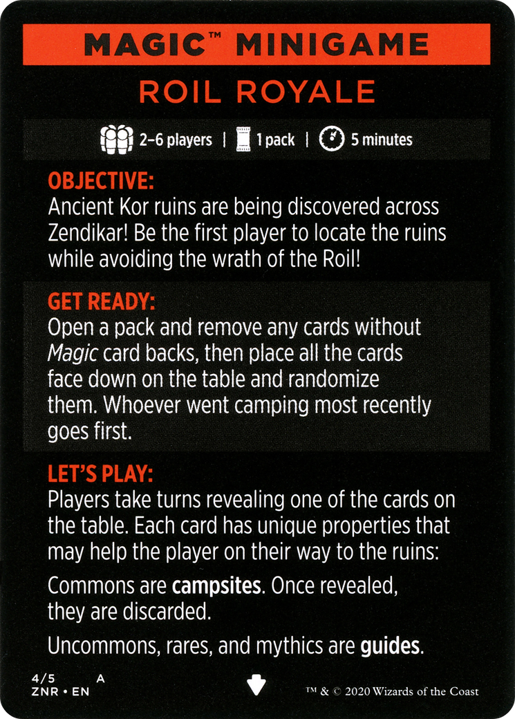 Roil Royale // Roil Royale (cont'd) (MZNR-004) - Zendikar Rising Minigames - Premium MTG Single from Wizards of the Coast - Just $0! Shop now at Game Crave Tournament Store
