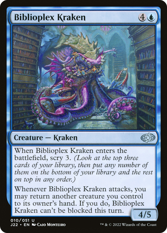 Biblioplex Kraken (J22-010) - Jumpstart 2022 - Premium MTG Single from Wizards of the Coast - Just $0.08! Shop now at Game Crave Tournament Store