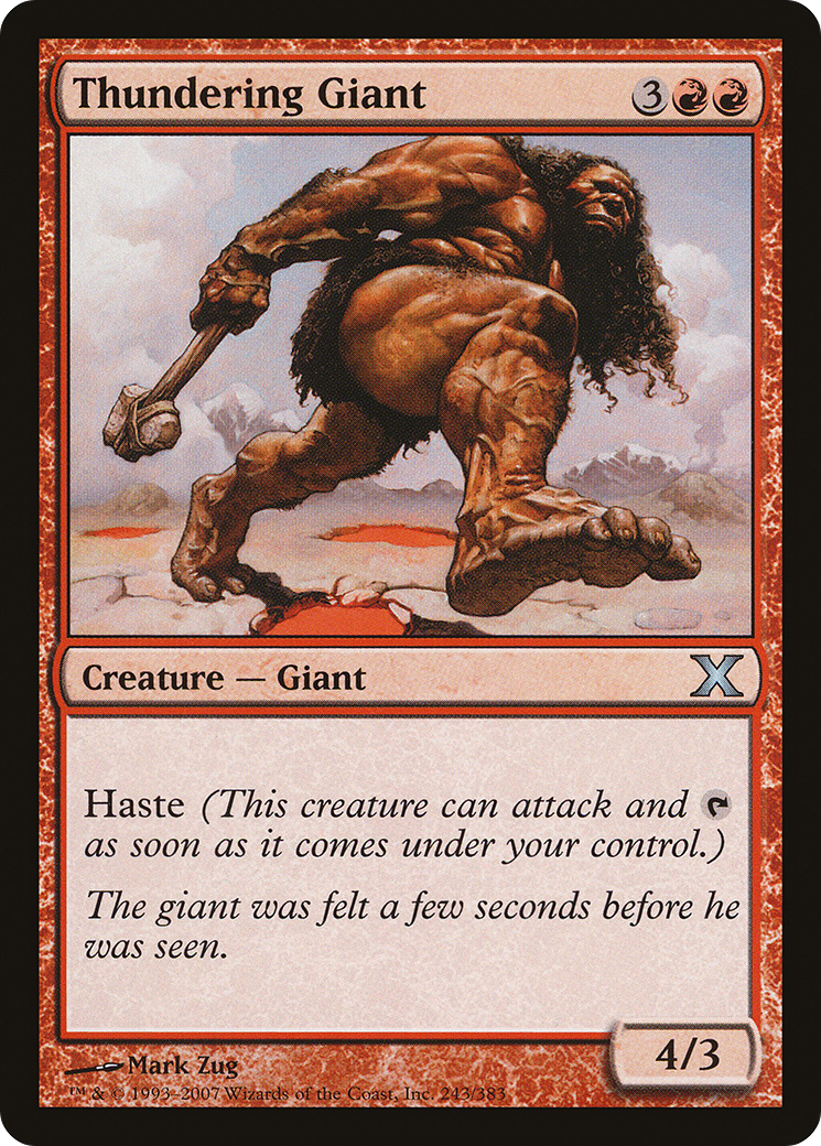 Thundering Giant (10E-243) - Tenth Edition - Premium MTG Single from Wizards of the Coast - Just $0.08! Shop now at Game Crave Tournament Store