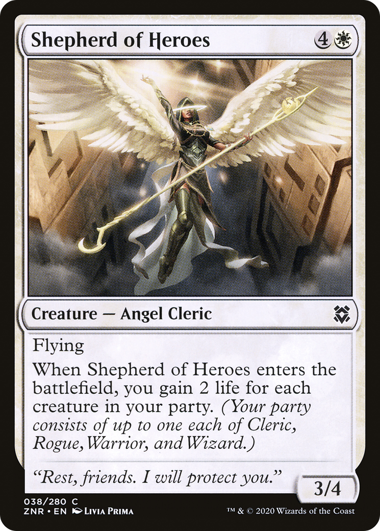 Shepherd of Heroes (ZNR-038) - Zendikar Rising - Premium MTG Single from Wizards of the Coast - Just $0.08! Shop now at Game Crave Tournament Store