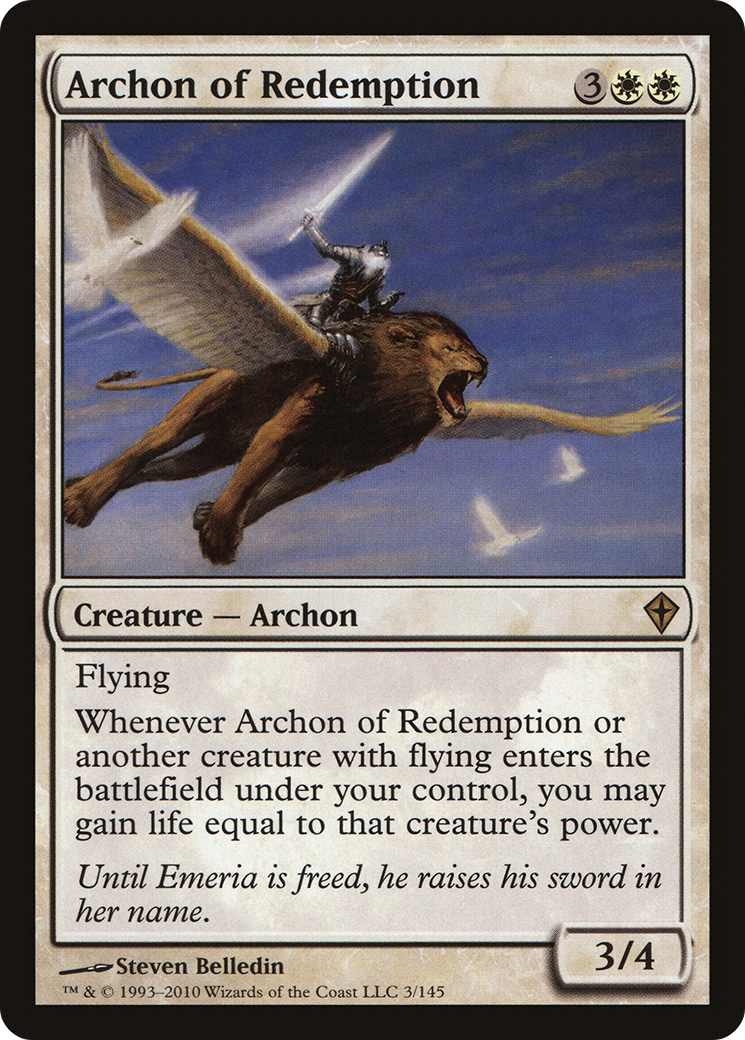 Archon of Redemption (WWK-003) - Worldwake - Premium MTG Single from Wizards of the Coast - Just $0.08! Shop now at Game Crave Tournament Store