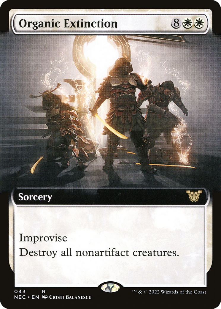Organic Extinction (NEC-043) - Neon Dynasty Commander: (Extended Art) - Premium MTG Single from Wizards of the Coast - Just $1.70! Shop now at Game Crave Tournament Store