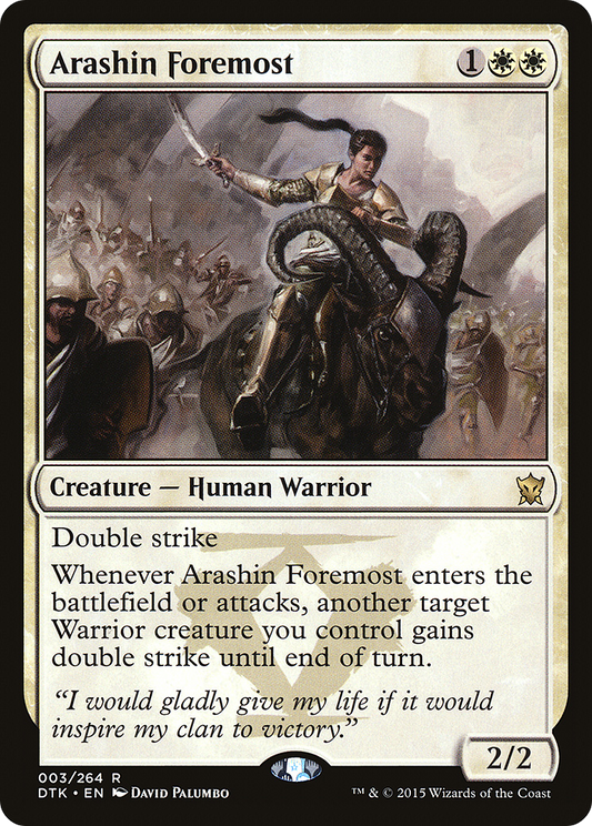 Arashin Foremost (DTK-003) - Dragons of Tarkir - Premium MTG Single from Wizards of the Coast - Just $0.08! Shop now at Game Crave Tournament Store