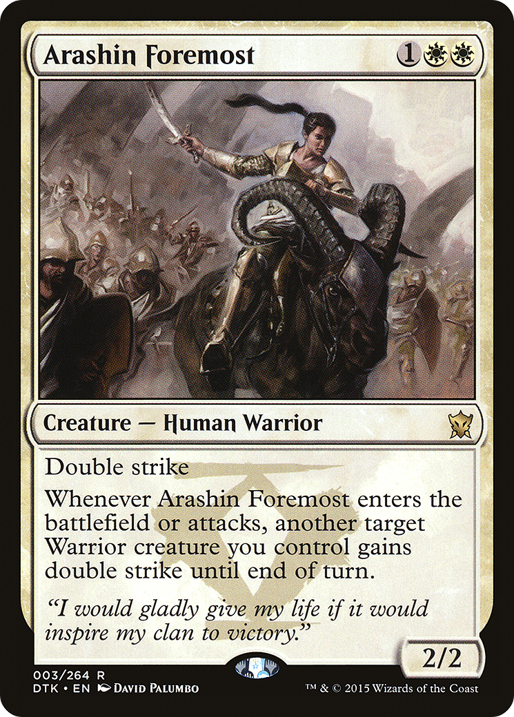 Arashin Foremost (DTK-003) - Dragons of Tarkir Foil - Premium MTG Single from Wizards of the Coast - Just $0.13! Shop now at Game Crave Tournament Store