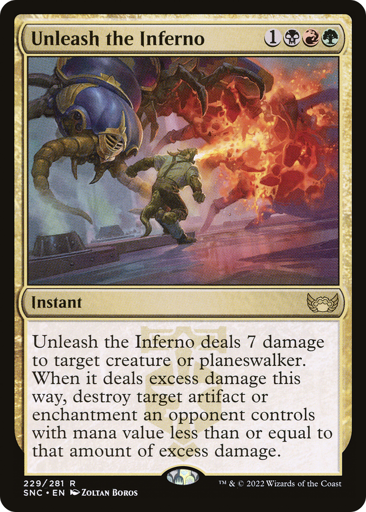 Unleash the Inferno (SNC-229) - Streets of New Capenna - Premium MTG Single from Wizards of the Coast - Just $0.08! Shop now at Game Crave Tournament Store