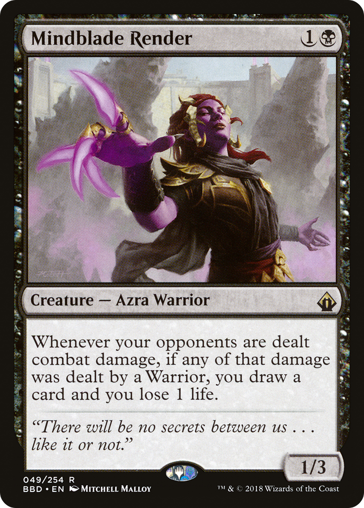 Mindblade Render (BBD-049) - Battlebond Foil - Premium MTG Single from Wizards of the Coast - Just $0.74! Shop now at Game Crave Tournament Store