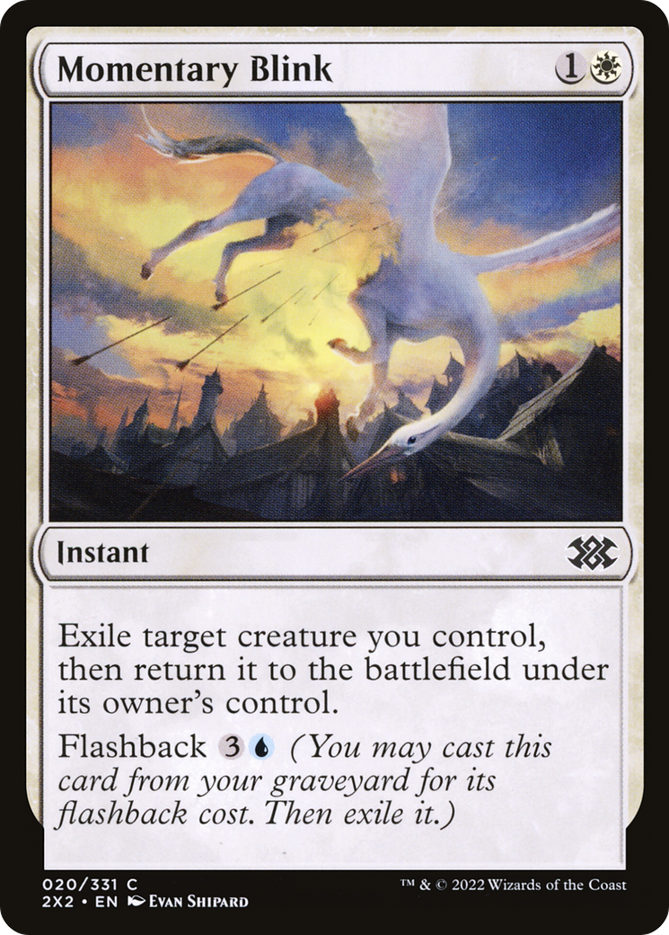 Momentary Blink (2X2-020) - Double Masters 2022 Foil - Premium MTG Single from Wizards of the Coast - Just $0.25! Shop now at Game Crave Tournament Store
