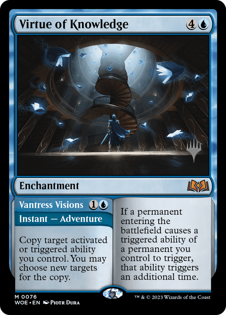 Virtue of Knowledge // Vantress Visions (PWOE-76P) - Wilds of Eldraine Promos Foil - Premium MTG Single from Wizards of the Coast - Just $1.05! Shop now at Game Crave Tournament Store