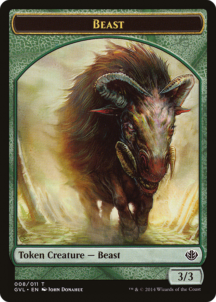 Beast (TGVL-008) - Duel Decks Anthology: Garruk vs. Liliana Tokens - Premium MTG Single from Wizards of the Coast - Just $0.09! Shop now at Game Crave Tournament Store