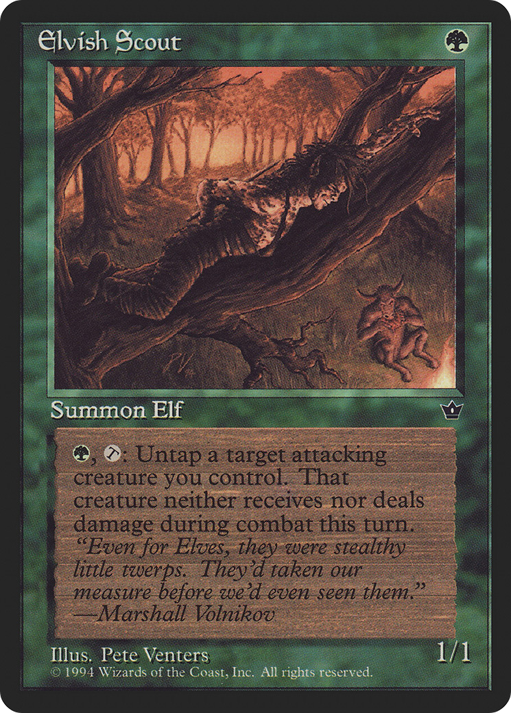 Elvish Scout (FEM-68B) - Fallen Empires - Premium MTG Single from Wizards of the Coast - Just $0.08! Shop now at Game Crave Tournament Store