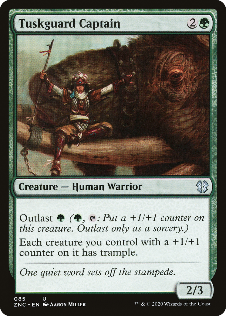 Tuskguard Captain (ZNC-085) - Zendikar Rising Commander - Premium MTG Single from Wizards of the Coast - Just $0.08! Shop now at Game Crave Tournament Store