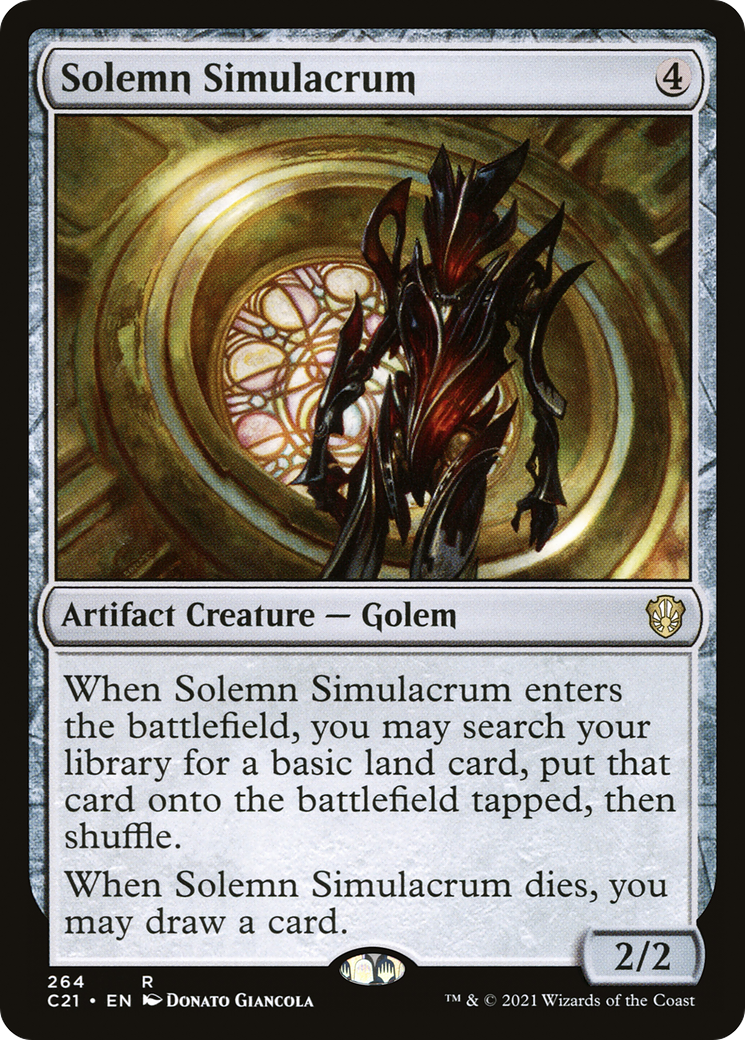 Solemn Simulacrum (C21-264) - Commander 2021 - Premium MTG Single from Wizards of the Coast - Just $0.08! Shop now at Game Crave Tournament Store
