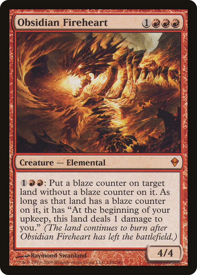 Obsidian Fireheart (ZEN-140) - Zendikar Foil - Premium MTG Single from Wizards of the Coast - Just $4.16! Shop now at Game Crave Tournament Store