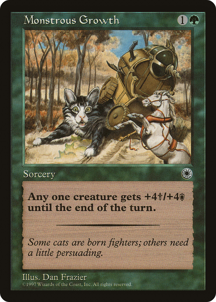 Monstrous Growth (POR-173) - Portal - Premium MTG Single from Wizards of the Coast - Just $0.25! Shop now at Game Crave Tournament Store