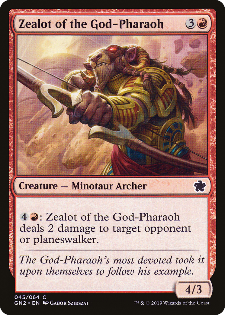 Zealot of the God-Pharaoh (GN2-045) - Game Night 2019 - Premium MTG Single from Wizards of the Coast - Just $0.25! Shop now at Game Crave Tournament Store