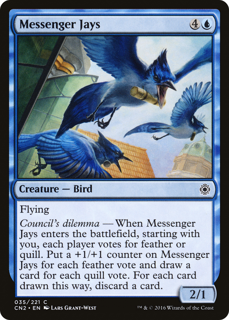 Messenger Jays (CN2-035) - Conspiracy: Take the Crown Foil - Premium MTG Single from Wizards of the Coast - Just $3.42! Shop now at Game Crave Tournament Store