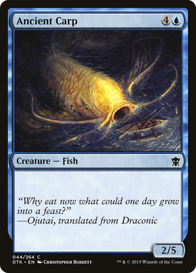 Ancient Carp (DTK-044) - Dragons of Tarkir - Premium MTG Single from Wizards of the Coast - Just $0.25! Shop now at Game Crave Tournament Store