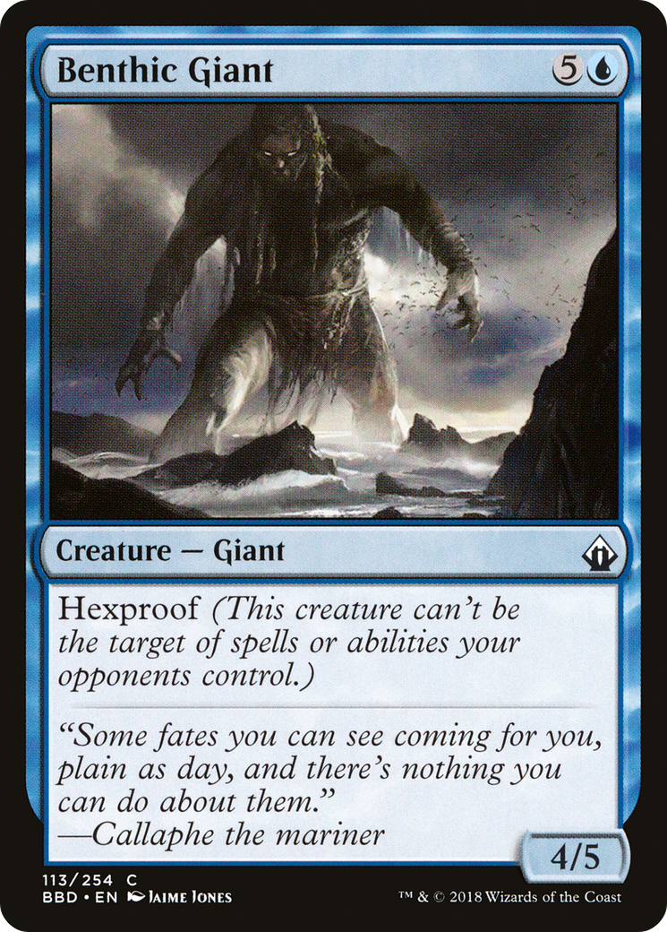 Benthic Giant (BBD-113) - Battlebond - Premium MTG Single from Wizards of the Coast - Just $0.21! Shop now at Game Crave Tournament Store