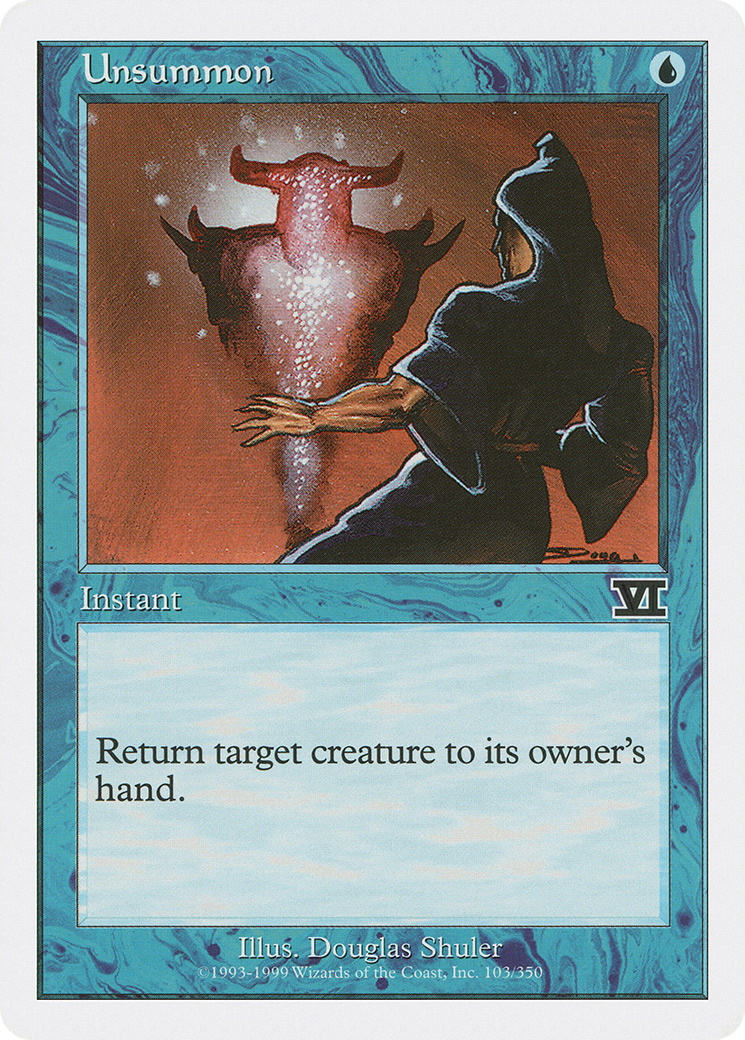 Unsummon (6ED-103) - Classic Sixth Edition - Premium MTG Single from Wizards of the Coast - Just $0.08! Shop now at Game Crave Tournament Store