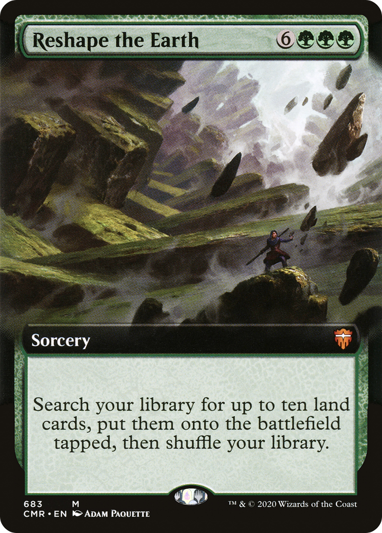 Reshape the Earth (CMR-683) - Commander Legends: (Extended Art) - Premium MTG Single from Wizards of the Coast - Just $2.76! Shop now at Game Crave Tournament Store