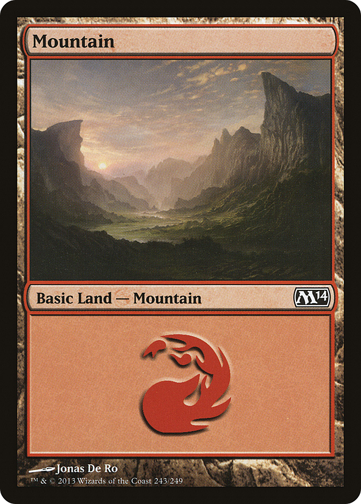 Mountain (M14-243) - Magic 2014 - Premium MTG Single from Wizards of the Coast - Just $0.08! Shop now at Game Crave Tournament Store
