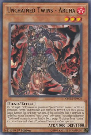 Unchained Twins - Aruha (CHIM-EN008) - Chaos Impact 1st Edition - Premium Yugioh Single from Konami - Just $0.70! Shop now at Game Crave Tournament Store