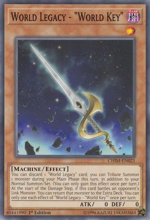 World Legacy - "World Key" (CHIM-EN021) - Chaos Impact Unlimited - Premium Yugioh Single from Konami - Just $0.25! Shop now at Game Crave Tournament Store