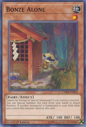 Bonze Alone (CHIM-EN032) - Chaos Impact 1st Edition - Premium Yugioh Single from Konami - Just $0.25! Shop now at Game Crave Tournament Store