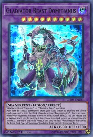 Gladiator Beast Domitianus (CHIM-EN033) - Chaos Impact 1st Edition - Premium Yugioh Single from Konami - Just $0.42! Shop now at Game Crave Tournament Store