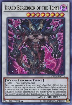 Draco Berserker of the Tenyi (CHIM-EN035) - Chaos Impact Unlimited - Premium Yugioh Single from Konami - Just $0.65! Shop now at Game Crave Tournament Store
